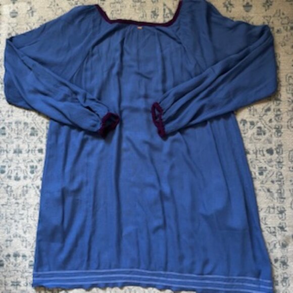 🧡3/15 Roxy Blue Purple Swim Cover Up Two Pockets Women's L - Picture 11 of 13